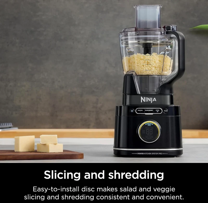 Ninja All-in-One Blender & Food Processor BlendSense Intelligence for Perfectly Smooth Results 1800 Watt - Black TB401