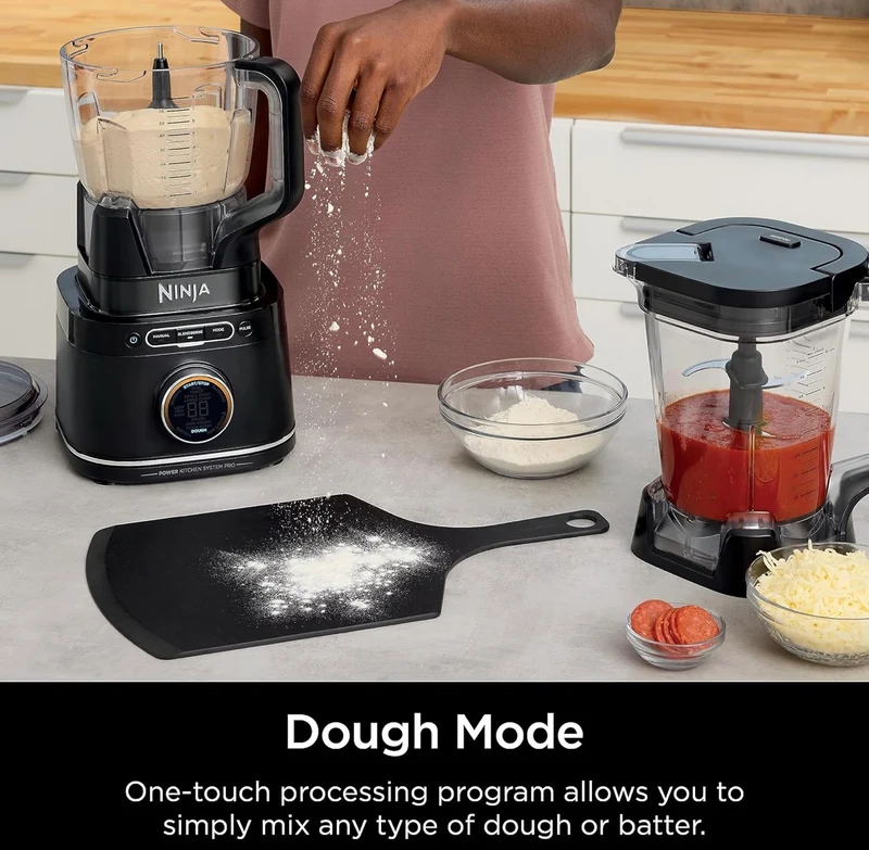 Ninja All-in-One Blender & Food Processor BlendSense Intelligence for Perfectly Smooth Results 1800 Watt - Black TB401