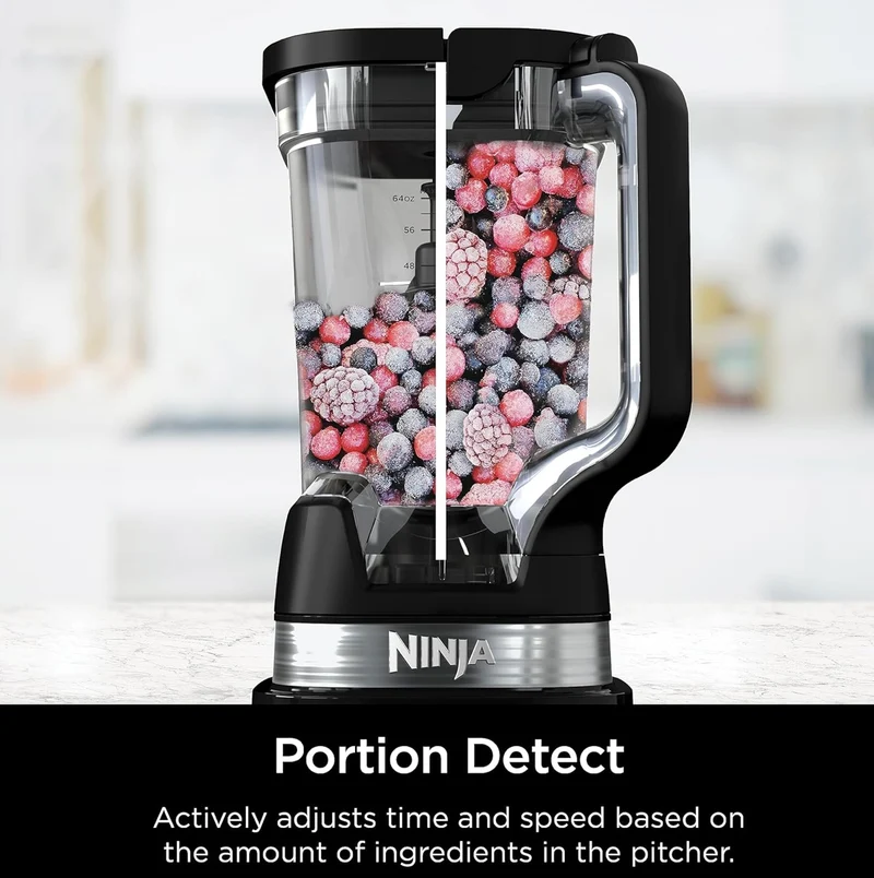 Ninja TB201 Detect Power Blender Pro, BlendSense Technology, For Smoothies, Shakes & More, 1800 Peak Watts, 72 oz. Pitcher, Blender - Black