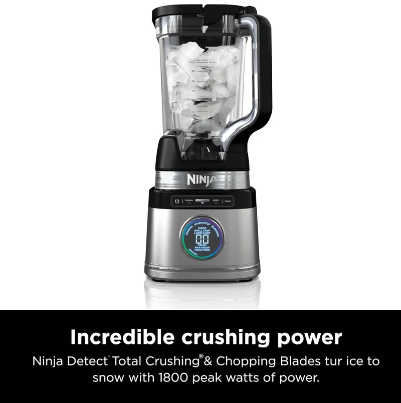 Ninja TB201 Detect Power Blender Pro, BlendSense Technology, For Smoothies, Shakes & More, 1800 Peak Watts, 72 oz. Pitcher, Blender - Black
