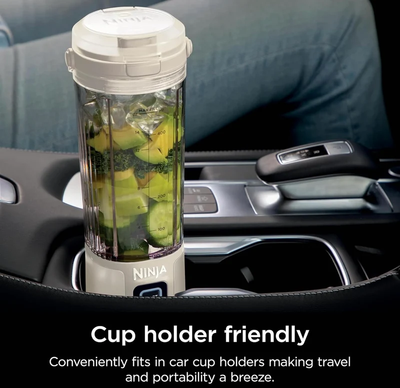 Ninja Blast Portable Blender, Cordless, 18oz. Vessel, Personal Blender BPA Free, Leakproof-Lid and Sip Spout, USB-C Rechargeable, Dishwasher Safe Parts - Vanilla Bean BC151VB