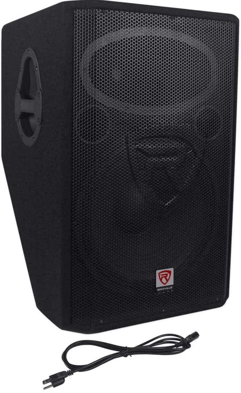 Rockville RSM15A 15" 1400 Watt 2-Way Powered Active Stage Floor Monitor Speaker