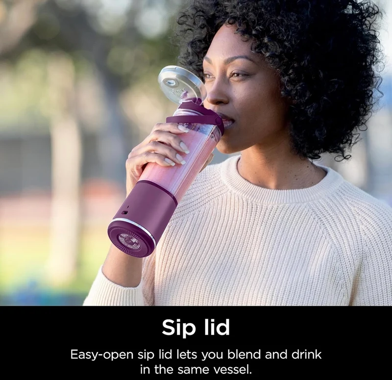 Ninja BC151PR Blast Portable Blender, Cordless, 18oz. Vessel, Personal Blender BPA Free, Leakproof-Lid & Sip Spout, USB-C Rechargeable, Dishwasher Safe Parts - Passion Fruit