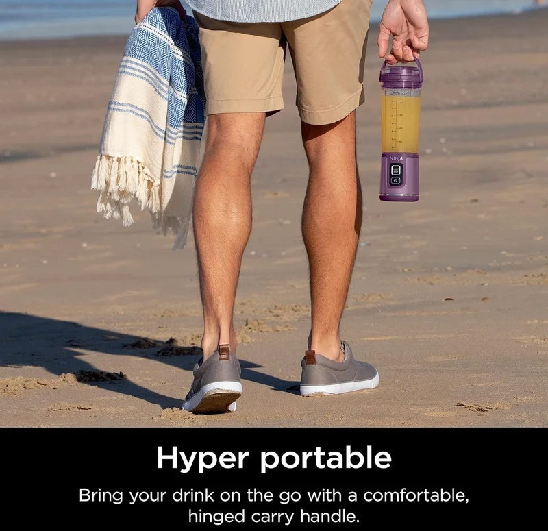 Ninja BC151PR Blast Portable Blender, Cordless, 18oz. Vessel, Personal Blender BPA Free, Leakproof-Lid & Sip Spout, USB-C Rechargeable, Dishwasher Safe Parts - Passion Fruit