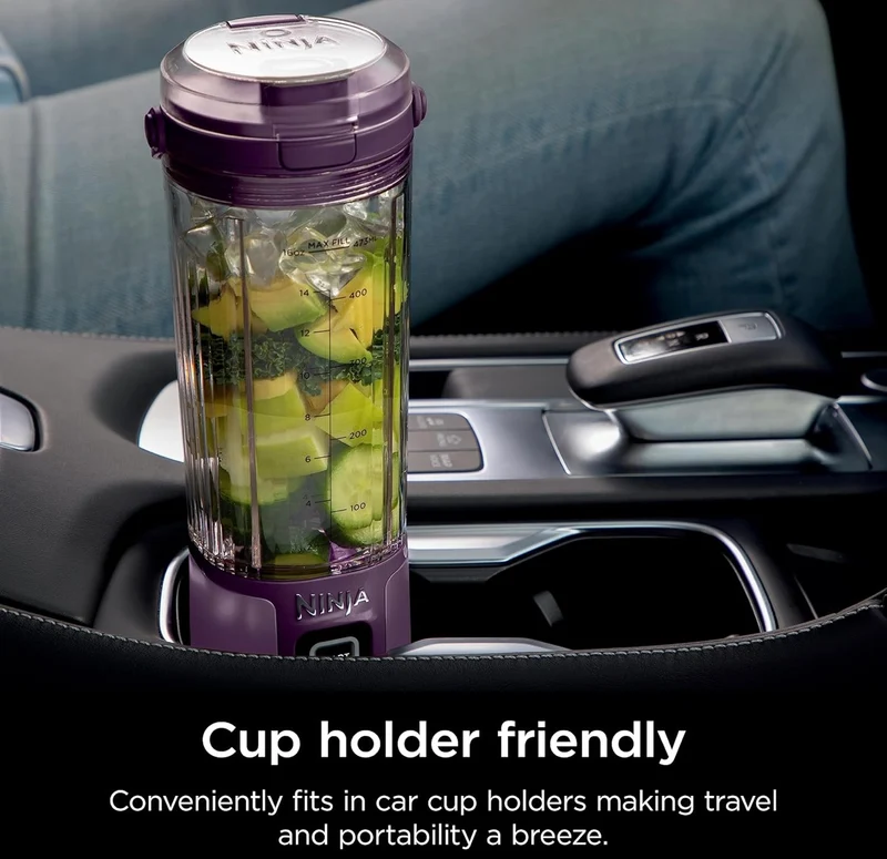 Ninja BC151PR Blast Portable Blender, Cordless, 18oz. Vessel, Personal Blender BPA Free, Leakproof-Lid & Sip Spout, USB-C Rechargeable, Dishwasher Safe Parts - Passion Fruit