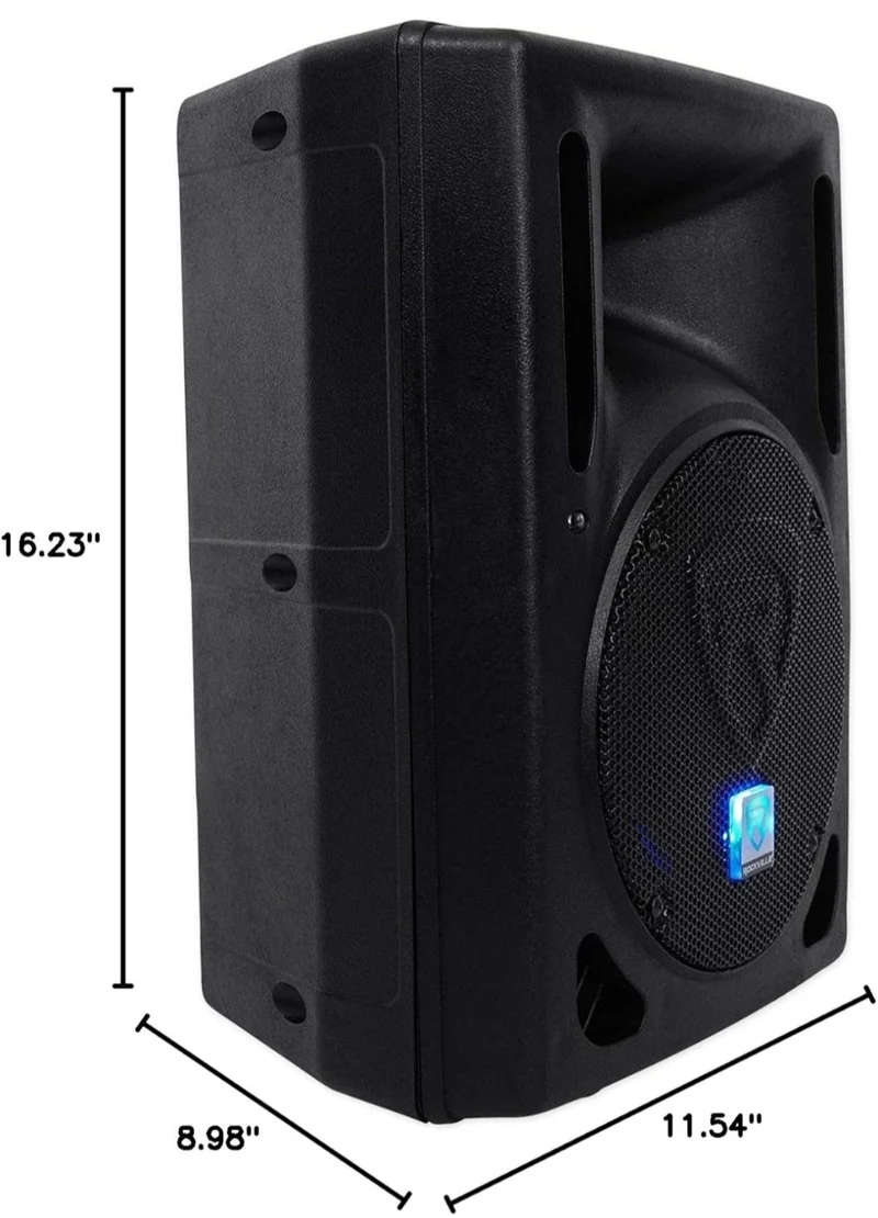 Rockville RPG8BT 8" Inch Powered 400W DJ PA Speaker BlueTooth
