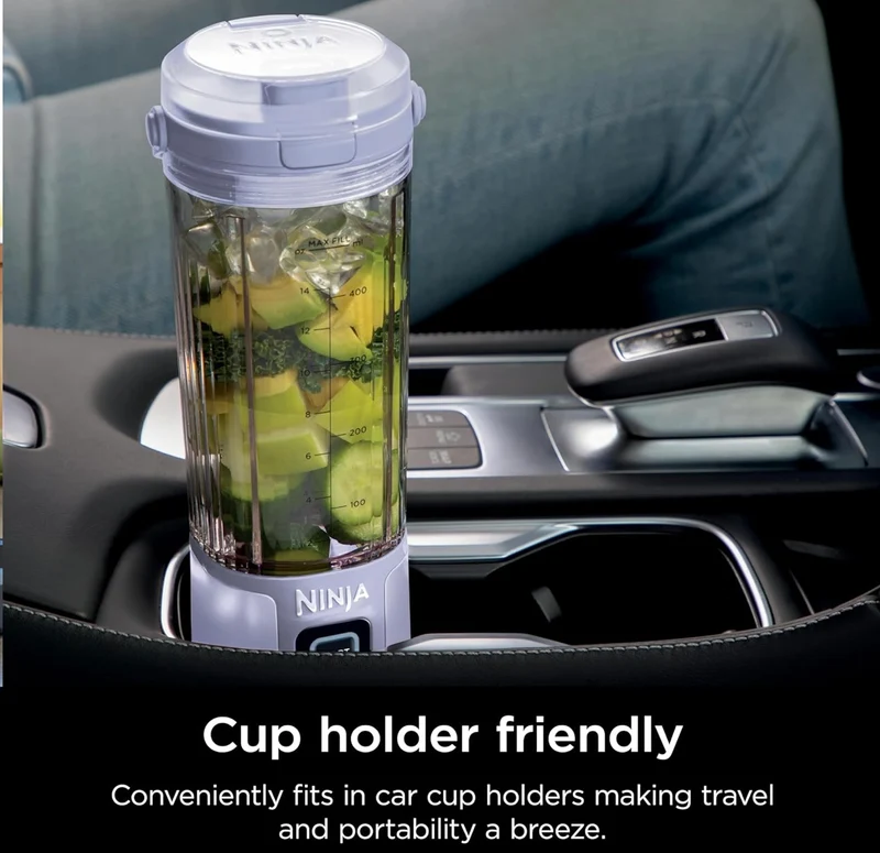 Ninja Blast Portable Blender, Cordless, 18oz. Vessel, Personal Blender BPA Free, Leakproof-Lid and Sip Spout, USB-C Rechargeable, Dishwasher Safe Parts - Lavender, BC151ML