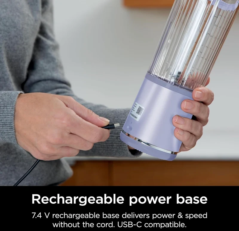Ninja Blast Portable Blender, Cordless, 18oz. Vessel, Personal Blender BPA Free, Leakproof-Lid and Sip Spout, USB-C Rechargeable, Dishwasher Safe Parts - Lavender, BC151ML