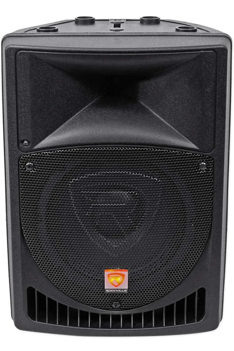 Rockville RPG8 400W 8" Powered PA Speaker, 2-Way System, Bluetooth, USB/SD Input - Lightweight