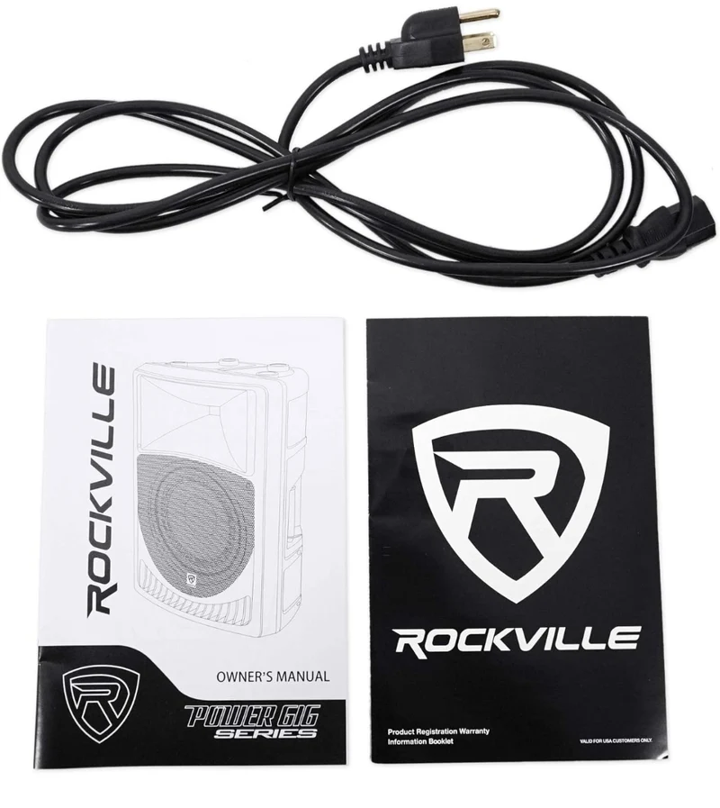 Rockville RPG8 400W 8" Powered PA Speaker, 2-Way System, Bluetooth, USB/SD Input - Lightweight