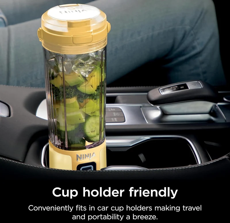 Ninja Blast Portable Blender, Cordless, 18oz. Vessel, Personal Blender BPA Free, Leakproof-Lid and Sip Spout, USB-C Rechargeable, Dishwasher Safe - Lemon Meringue (BC151LB)