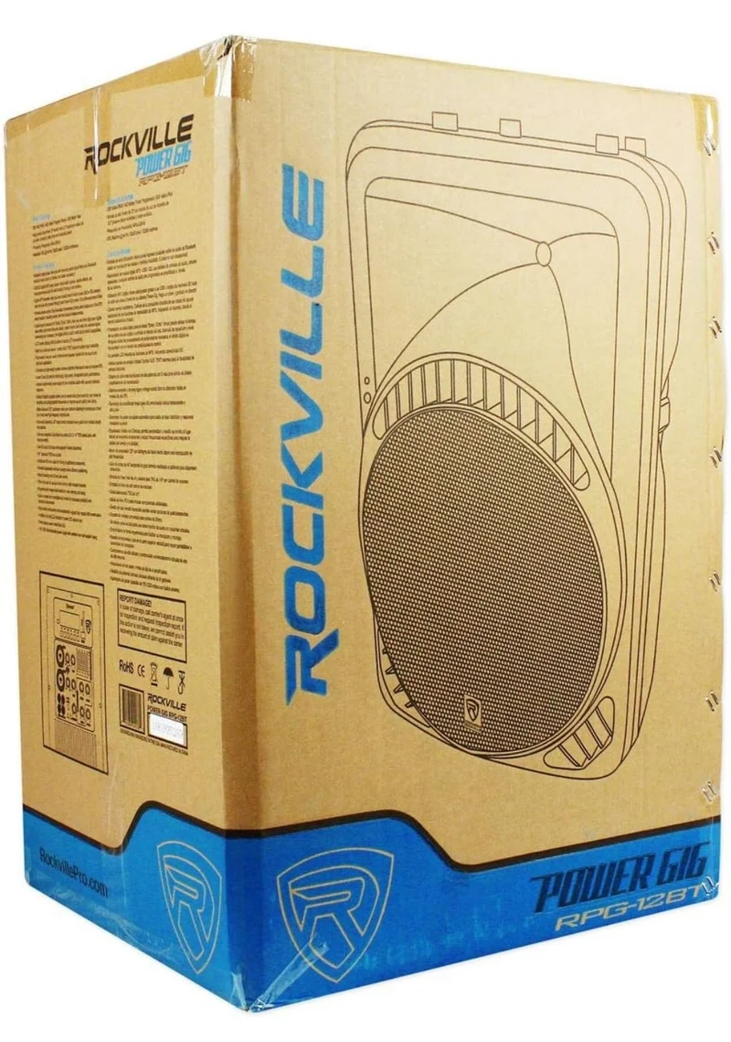 Rockville RPG12BT 12" Powered 800W DJ PA Speaker BlueTooth, USB, SD, EQ, Remote