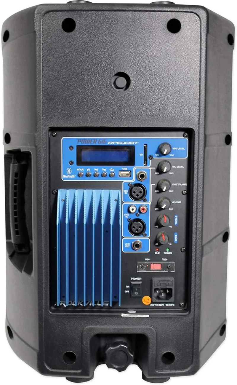 Rockville RPG10BT 10 INCHES Powered DJ PA Speaker BlueTooth - 600W USB, SD, Remote - NEW