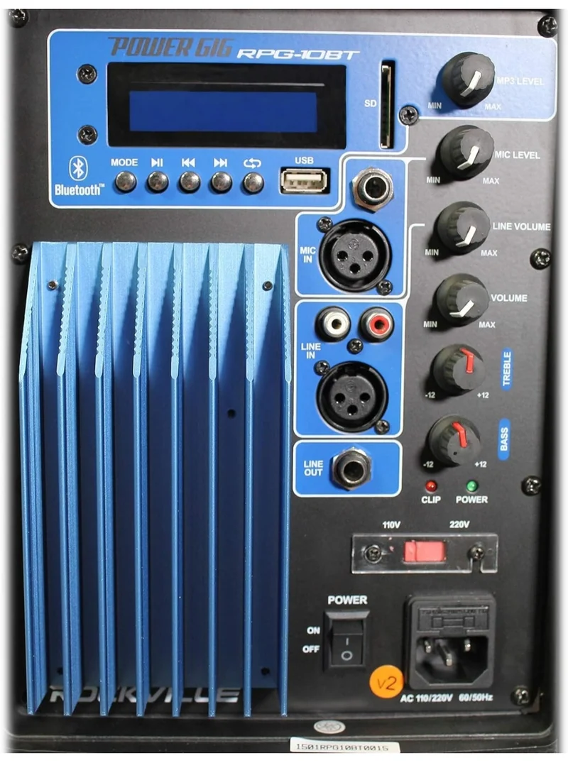 Rockville RPG10BT 10 INCHES Powered DJ PA Speaker BlueTooth - 600W USB, SD, Remote - NEW
