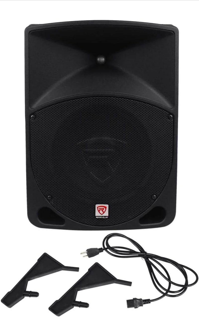 Rockville RPG10 10" 600W Powered DJ PA Speaker System, Deep Bass, 2 Channel Mixer, EQ - Perfect for Live Music, Events, and Parties