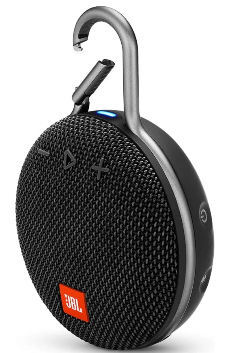 JBL Clip 3 Waterproof, Durable & Portable Bluetooth Speaker - Up to 10 HRS of Play Noise-Cancelling Speakerphone & Wireless Streaming - Black