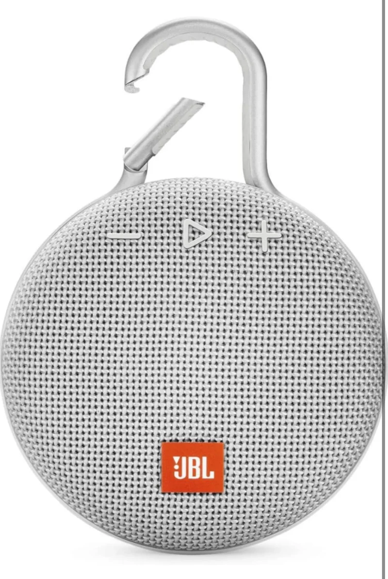 JBL Clip 3 Waterproof, Durable & Portable Bluetooth Speaker - Up to 10 HRS of Play - Includes Noise-Cancelling Speakerphone & Wireless Streaming -Steel White - Steel White