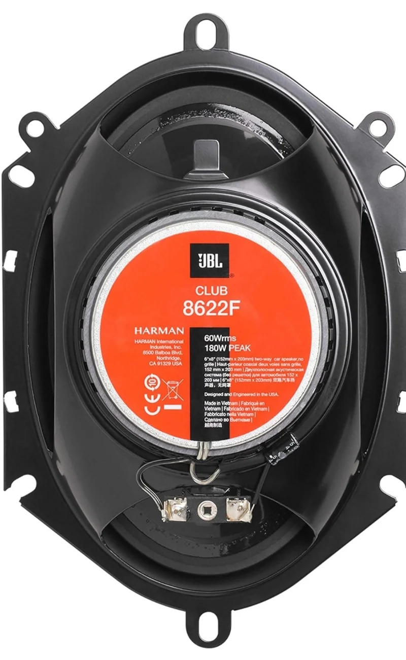 JBL Club 8622F - 6 X 8", Two-way Component Speaker System (No Grill)