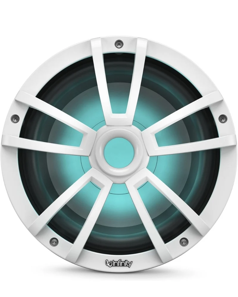 Infinity 1022MLW 10 Inch Marine RGB LED Subwoofer - White (1PC)