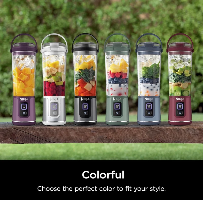 Ninja BC151EM Blast Portable Blender, Cordless, 18oz. Vessel, Personal Blender BPA Free, Leakproof-Lid & Sip Spout, USB-C Rechargeable, Dishwasher Safe Parts - Forest Green
