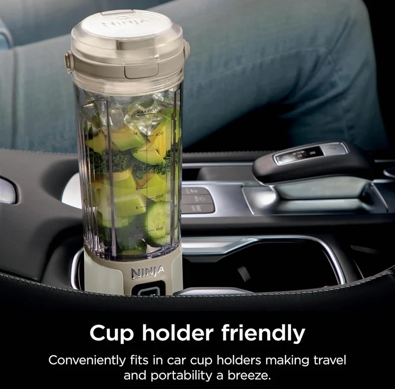 Ninja Blast Portable Blender, Cordless, 18oz. Vessel, Personal Blender BPA Free, Leakproof Lid & Sip Spout, USB-C Rechargeable, Dishwasher Safe Parts - Cream Sand (BC151CS)