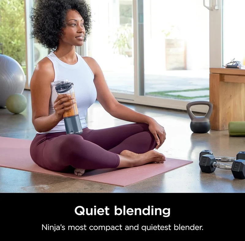 Ninja BC151NV Blast Portable Blender, Cordless, 18oz. Vessel, Personal Blender-for Shakes & Smoothies- Dishwasher Safe Parts -Blue