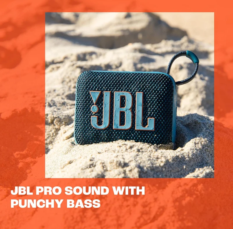 JBL Go 4 - Ultra-Portable, Waterproof and Dustproof Bluetooth Speaker, Big Pro Sound with Punchy bass, 7-Hour Built-in Battery, Made in Part with Recycled Materials (Red)