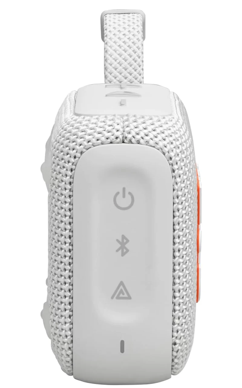 JBL Go 4 - Ultra-Portable, Waterproof and Dustproof Bluetooth Speaker, Big Pro Sound with Punchy bass, 7-Hour Built-in Battery, Made in Part with Recycled Materials (White)