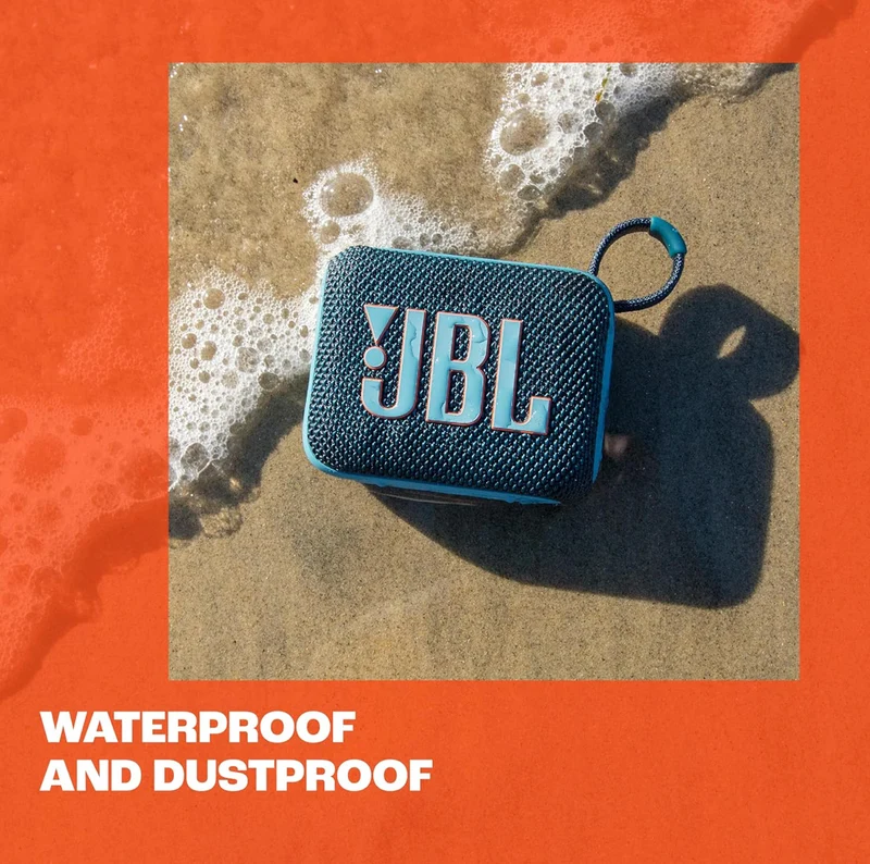 JBL Go 4 - Ultra-Portable, Waterproof and Dustproof Bluetooth Speaker, Big Pro Sound with Punchy bass, 7-Hour Built-in Battery, Made in Part with Recycled Materials (White)