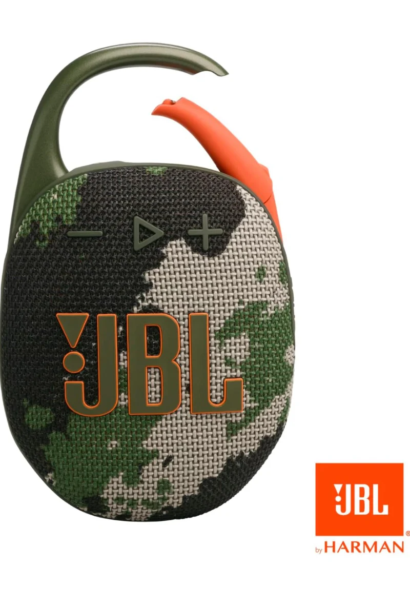 JBL Clip 5 - Ultra-Portable, Waterproof & Dustproof Bluetooth Speaker, Big Pro Sound with Punchy bass - (Squad)