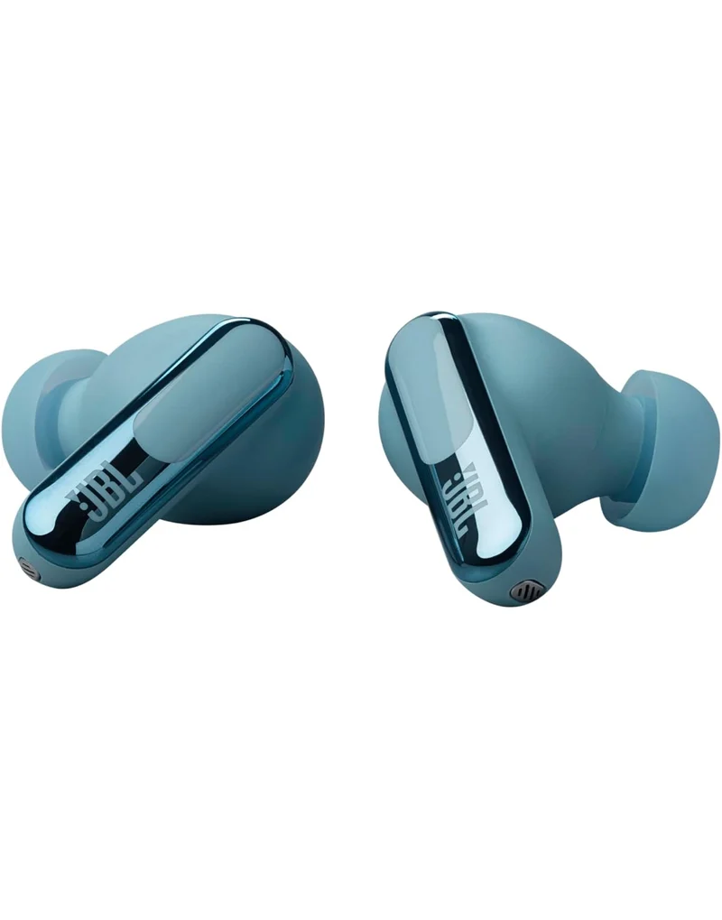 JBL Live Beam 3 - True Wireless Noise-Cancelling Closed-Stick Earbuds, 48Hrs Total Playback, Wireless Charging, 6 Mics for Perfect Calls, Multi-Point Connection, IP55 Waterproof and dustproof (Blue)