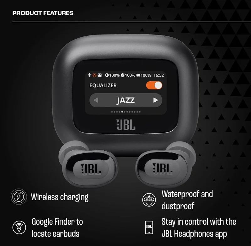 JBL Live Buds 3 - True Wireless Noise-Cancelling Bud-Type Earbuds, 40Hrs Total Playback, Wireless Charging, 6 Mics for Perfect Calls, Multi-Point Connection, IP55 Waterproof and dustproof (Silver)