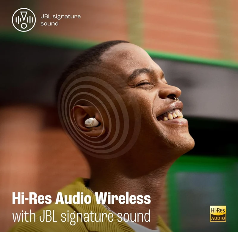 JBL Live Buds 3 - True Wireless Noise-Cancelling Bud-Type Earbuds, 40Hrs Total Playback, Wireless Charging, 6 Mics for Perfect Calls, Multi-Point Connection, IP55 Waterproof and dustproof (Silver)