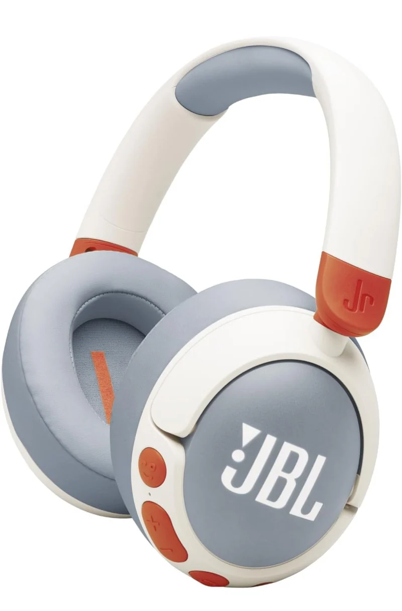 JBL Junior 470NC - Wireless Over-Ear Noise Cancelling Kids Headphones Safe Sound (<85dB), Fit for Kids, Parental Control with Customizable Volume & Playtime and 50Hr Battery Life (White)