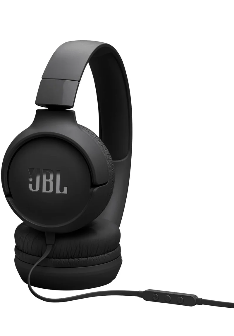 JBL Tune 520C - USB-C Wired on-Ear Headphones with Hi-Res Audio Support, Pure Bass Sound, Comfort fit, USB-C connectivity, 3-Button Remote with Microphone and EQ presets Control (Black)