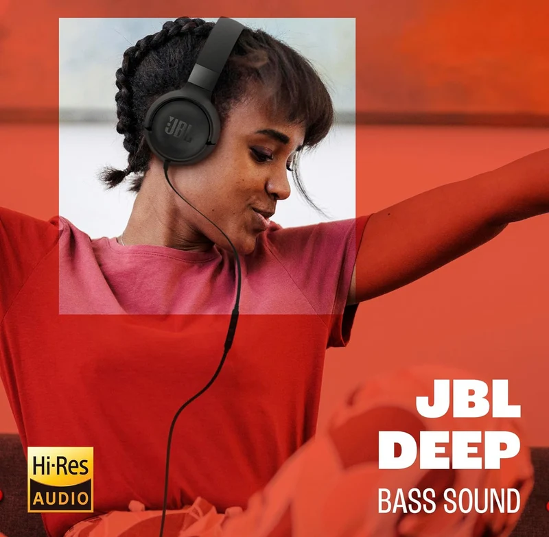 JBL Tune 520C - USB-C Wired on-Ear Headphones with Hi-Res Audio Support, Pure Bass Sound, Comfort fit, USB-C connectivity, 3-Button Remote with Microphone and EQ presets Control (Black)
