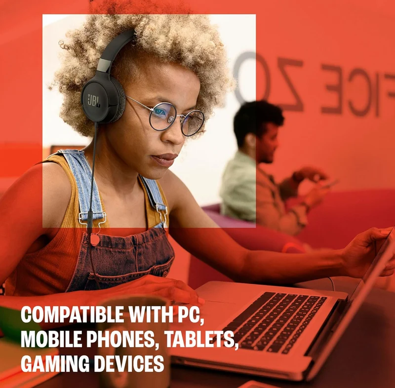 JBL Tune 520C - USB-C Wired on-Ear Headphones with Hi-Res Audio Support, Pure Bass Sound, Comfort fit, USB-C connectivity, 3-Button Remote with Microphone and EQ presets Control (Black)