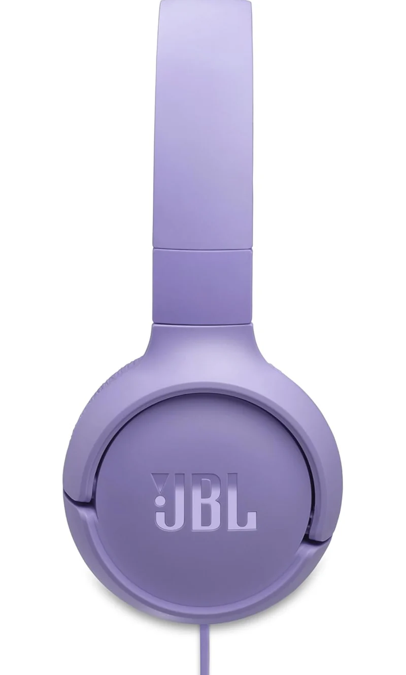 JBL Tune 520C - USB-C Wired on-Ear Headphones with Hi-Res Audio Support, Pure Bass Sound, Comfort fit, USB-C connectivity, 3-Button Remote with Microphone and EQ presets Control (Purple)