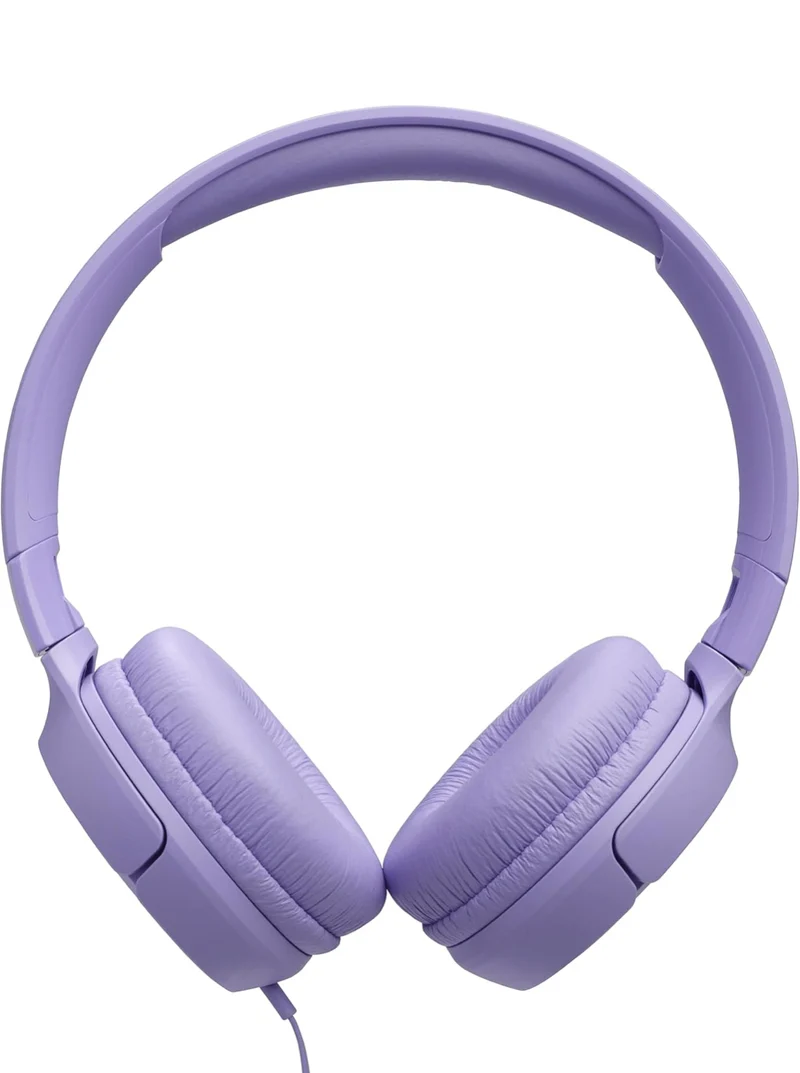 JBL Tune 520C - USB-C Wired on-Ear Headphones with Hi-Res Audio Support, Pure Bass Sound, Comfort fit, USB-C connectivity, 3-Button Remote with Microphone and EQ presets Control (Purple)
