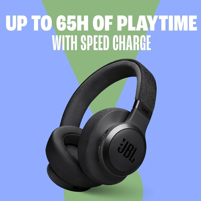 JBL Live 770NC - Wireless Over-Ear Headphones with True Adaptive Noise Cancelling - (Blue)