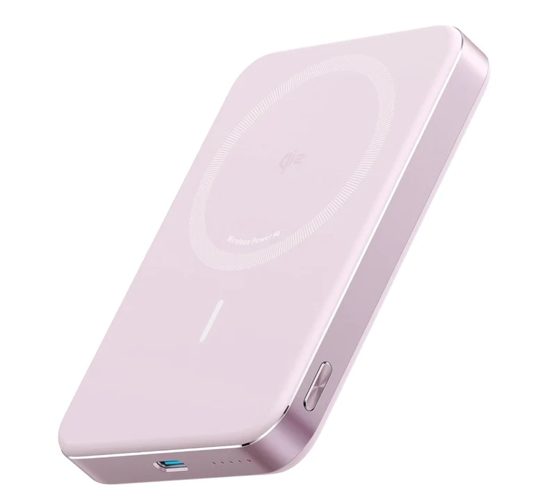 Anker MagGo Power Bank, Ultra Slim 10000mAh Magnetic Battery Pack, Qi2 Certified - ROSE