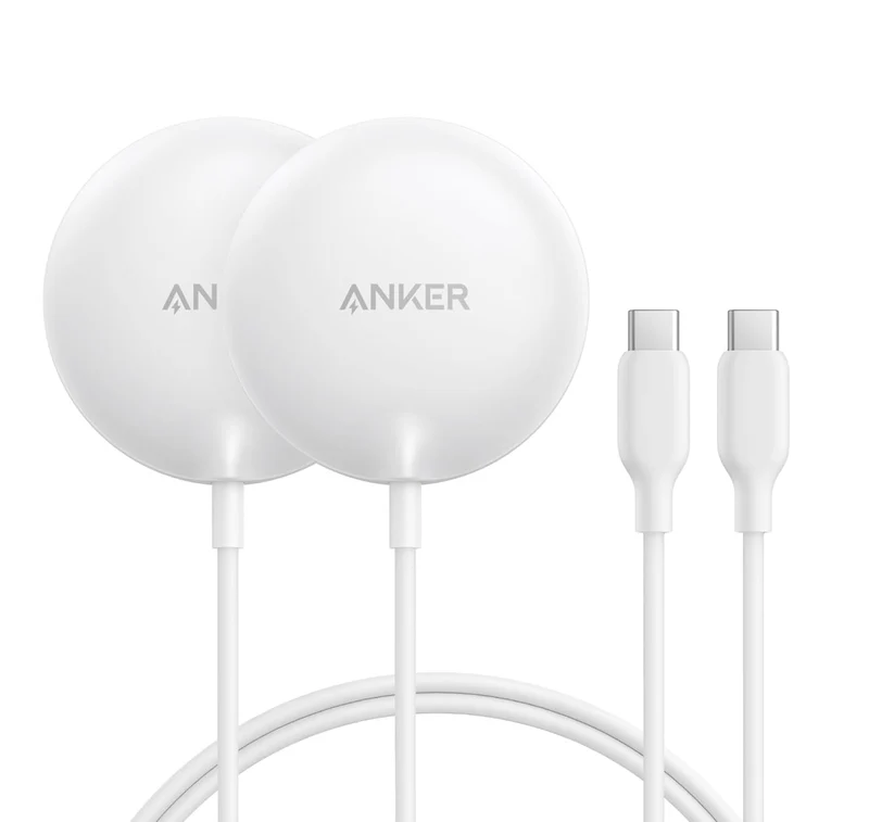 Anker Zolo Magnetic Wireless Charger, 2-Pack Qi2 Certified 15W (Adapter Not Included)