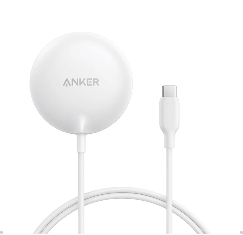 Anker Zolo Magnetic Wireless Charger Qi2 Certified 15W MagSafe Wireless Charging Pad- (White, 1 Pack)