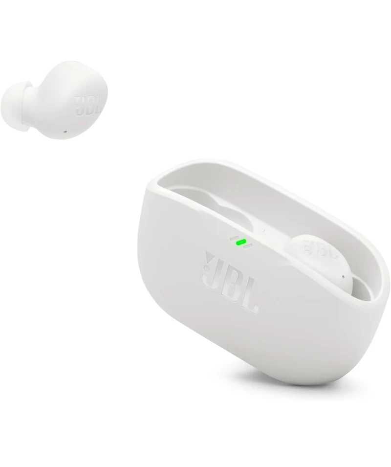 JBL Vibe Buds 2 - True Wireless Noise Cancelling Earbuds Pure Bass Sound & Smart Ambient - (White)