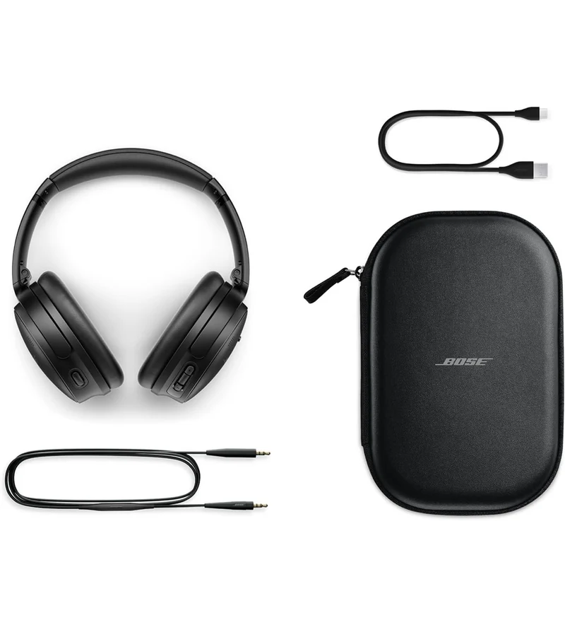 Bose QuietComfort Bluetooth Wireless Headphones with Active Over Ear Noise - BLACK