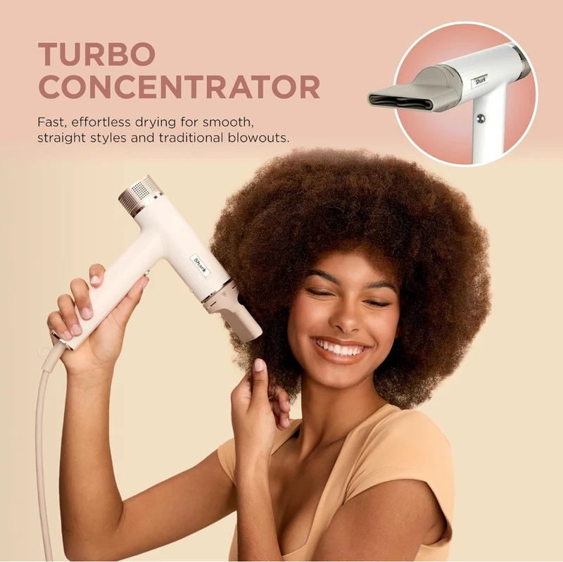 Shark SpeedStyle Essential High-Velocity Dryer with Concentrator, Lightweight Silk