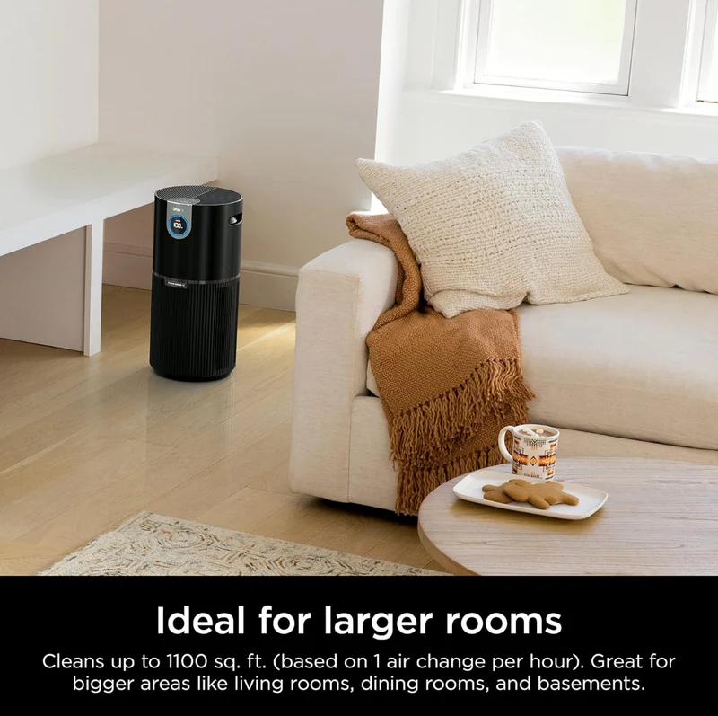 Shark AP1000 Clean Sense Air Purifier MAX, Allergies, HEPA Filter, 1100 Sq Ft, XL Room