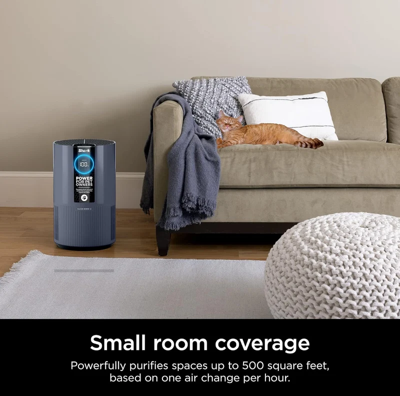 Shark HP102PETPR Clean Sense Air Purifier 500 Sq Ft Small Room