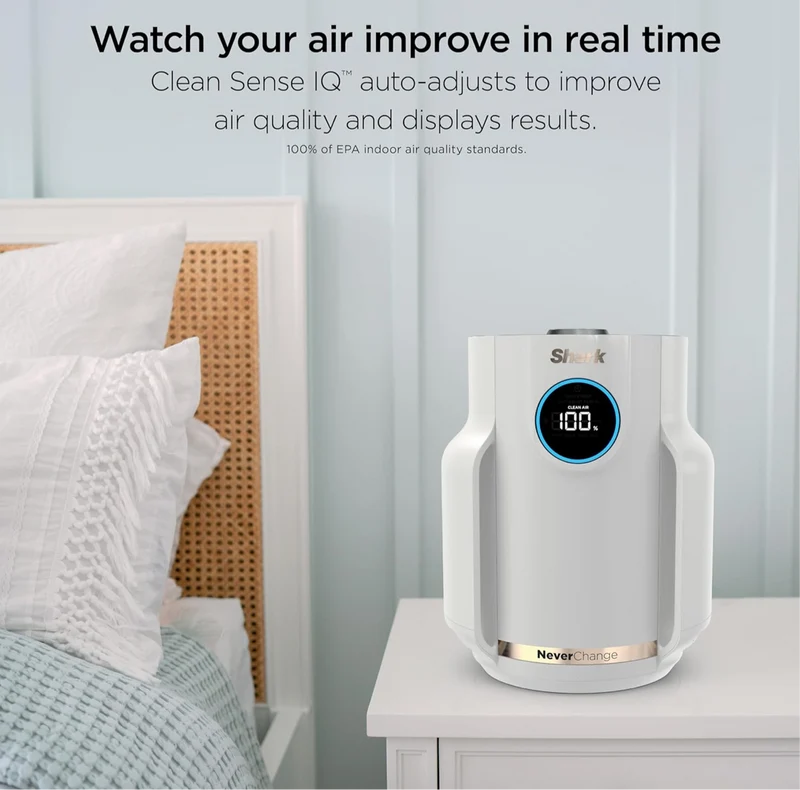 Shark NeverChange Air Purifier Compact Pro, Long-Lasting HEPA-Exceeding Filtration - DOVE