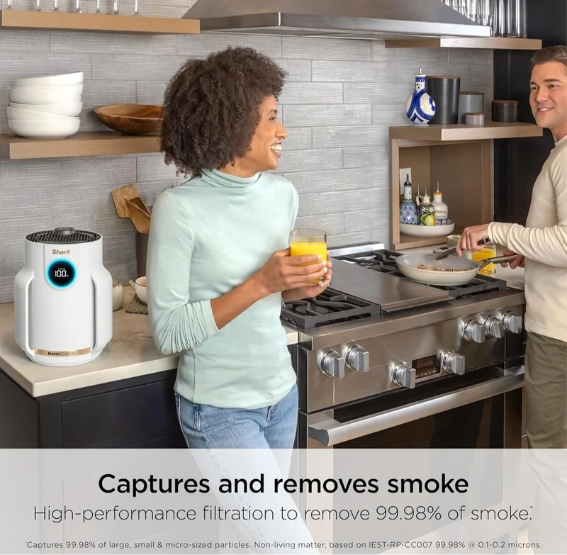 Shark NeverChange Air Purifier Compact Pro, Long-Lasting HEPA-Exceeding Filtration - DOVE